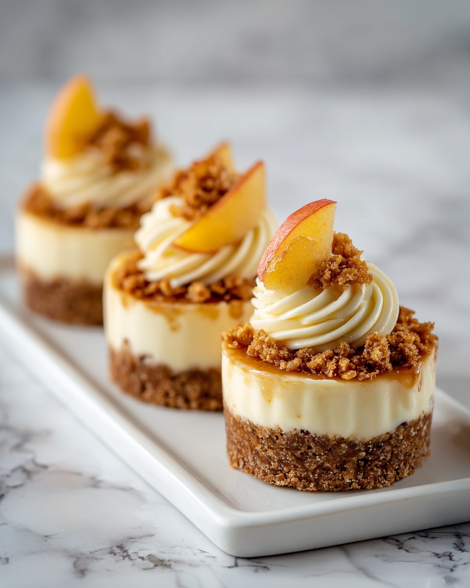 Apple Crisp Mini Cheesecakes Recipe - Recipe Image