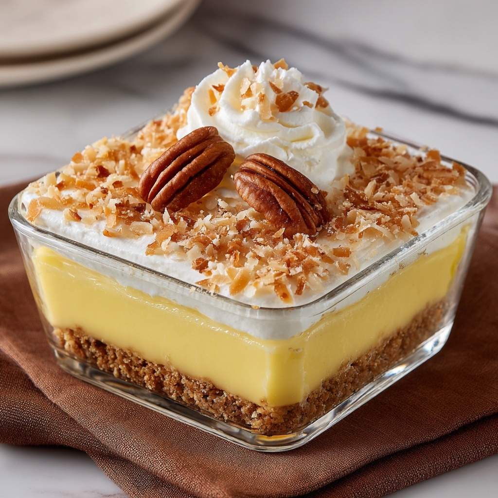 Coconut Cream Layered Dessert Recipe - Recipe Image