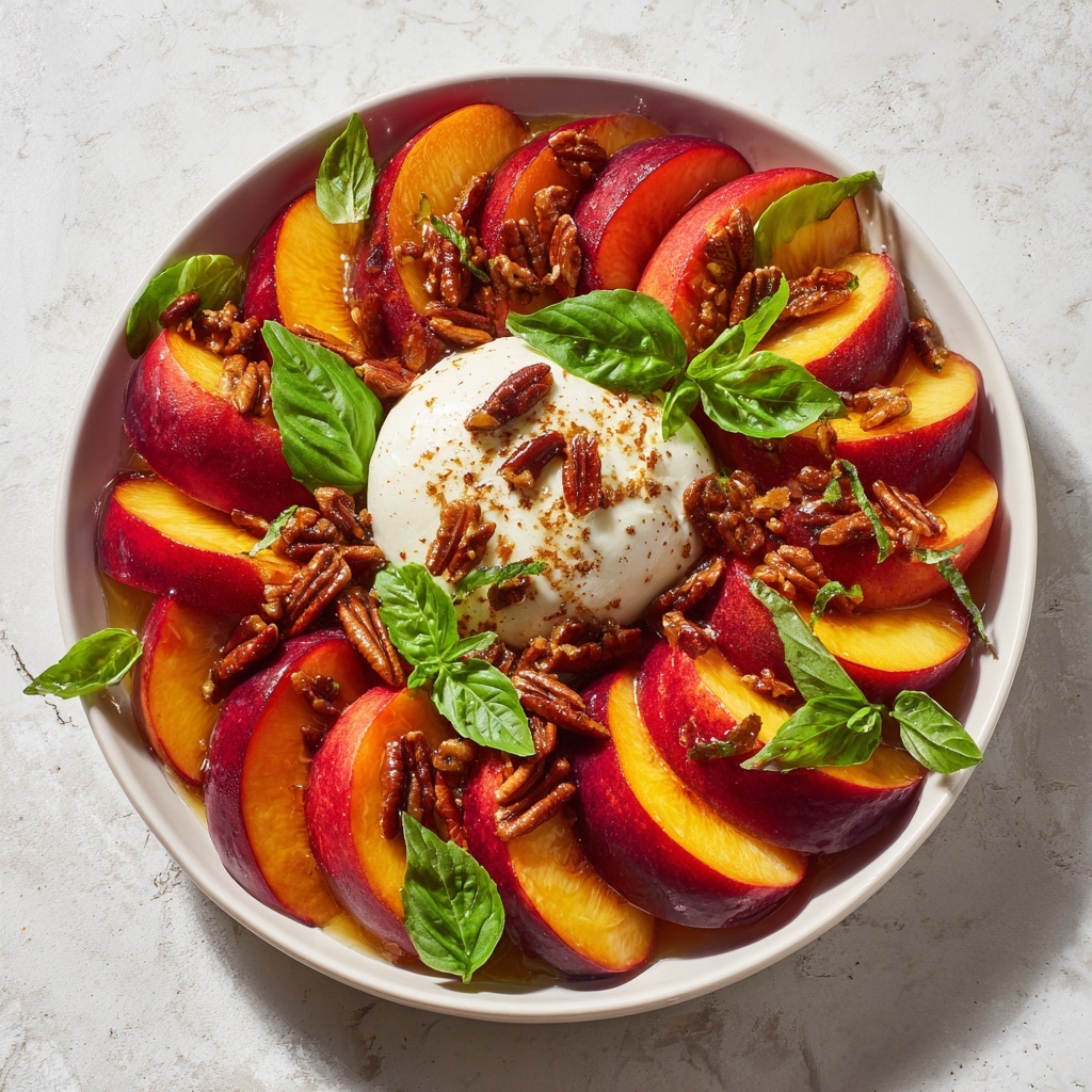 Peach & Burrata Caprese Recipe - Recipe Image