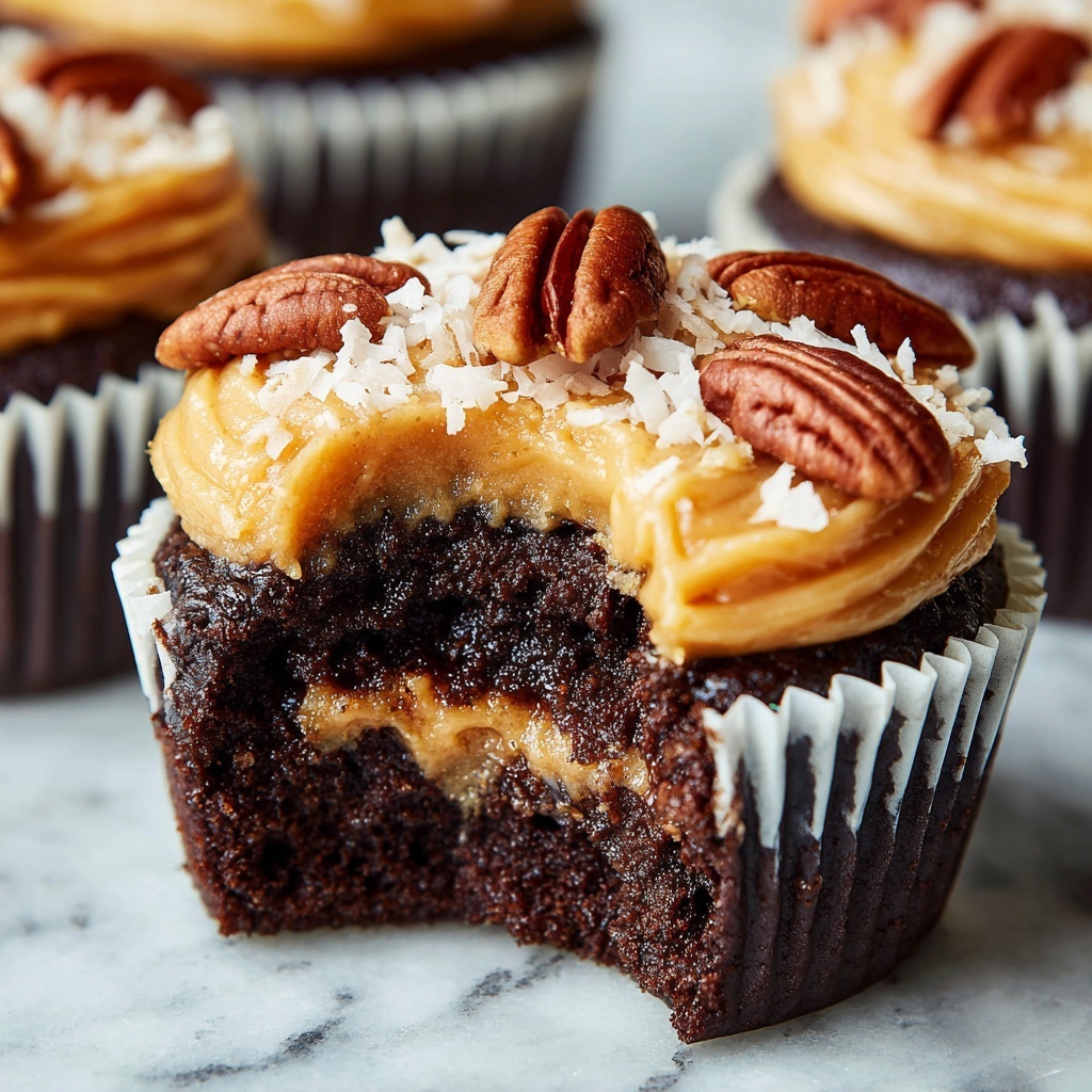 German Chocolate Cupcakes Recipe - Recipe Image