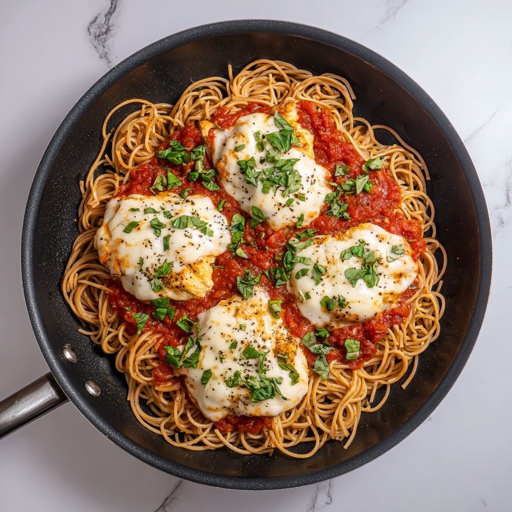 One-Pot Chicken Parmesan Pasta Recipe - Recipe Image