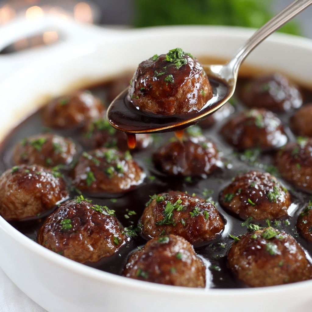 Salisbury Steak Meatballs in Rich Brown Gravy Recipe - Recipe Image
