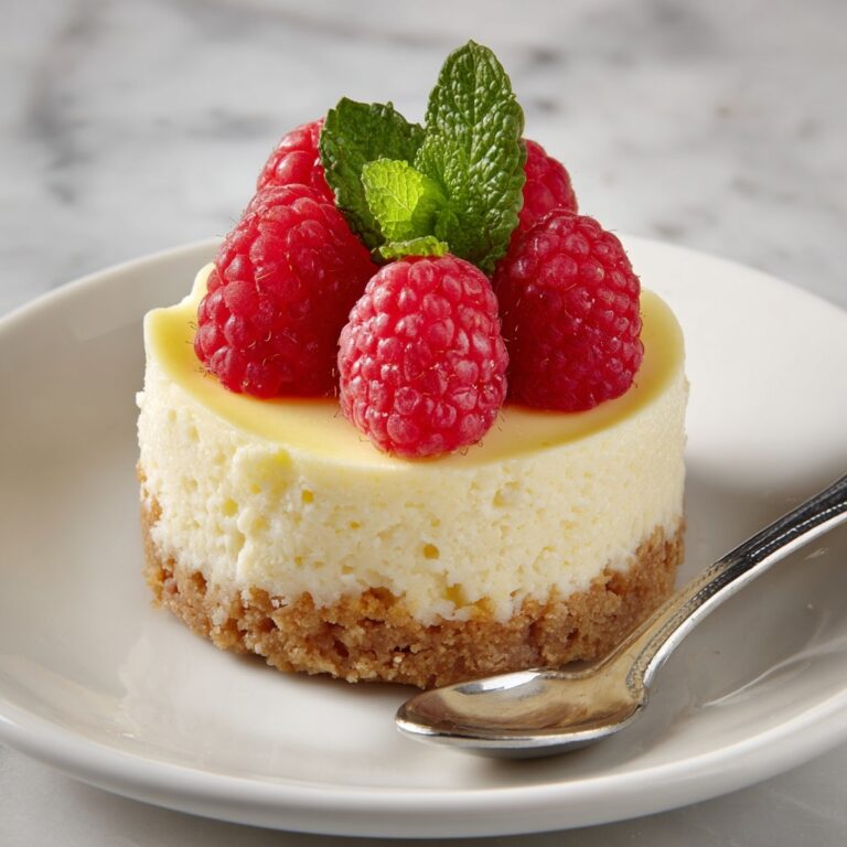 Mini Lemon Cheesecakes with Raspberry Sauce Recipe
