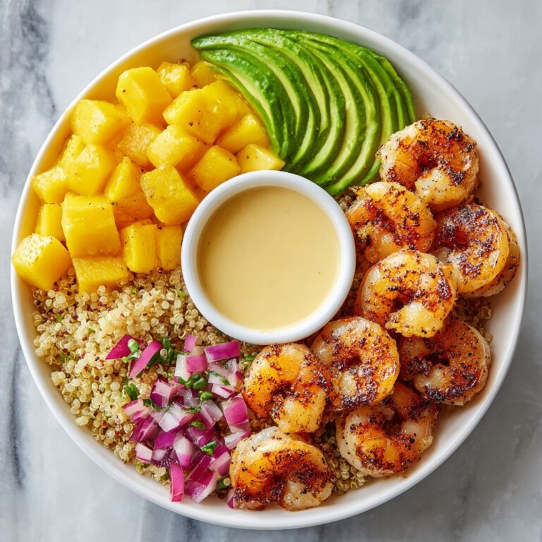 Shrimp and Avocado Bowls with Mango Salsa & Lime Chili Sauce Recipe