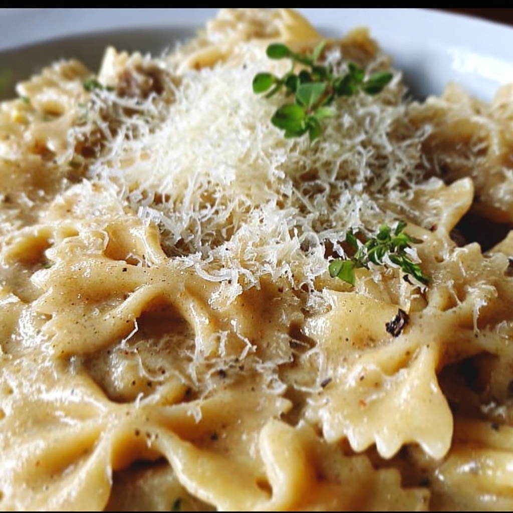 Creamy Beef and Bowtie Pasta Recipe - Recipe Image