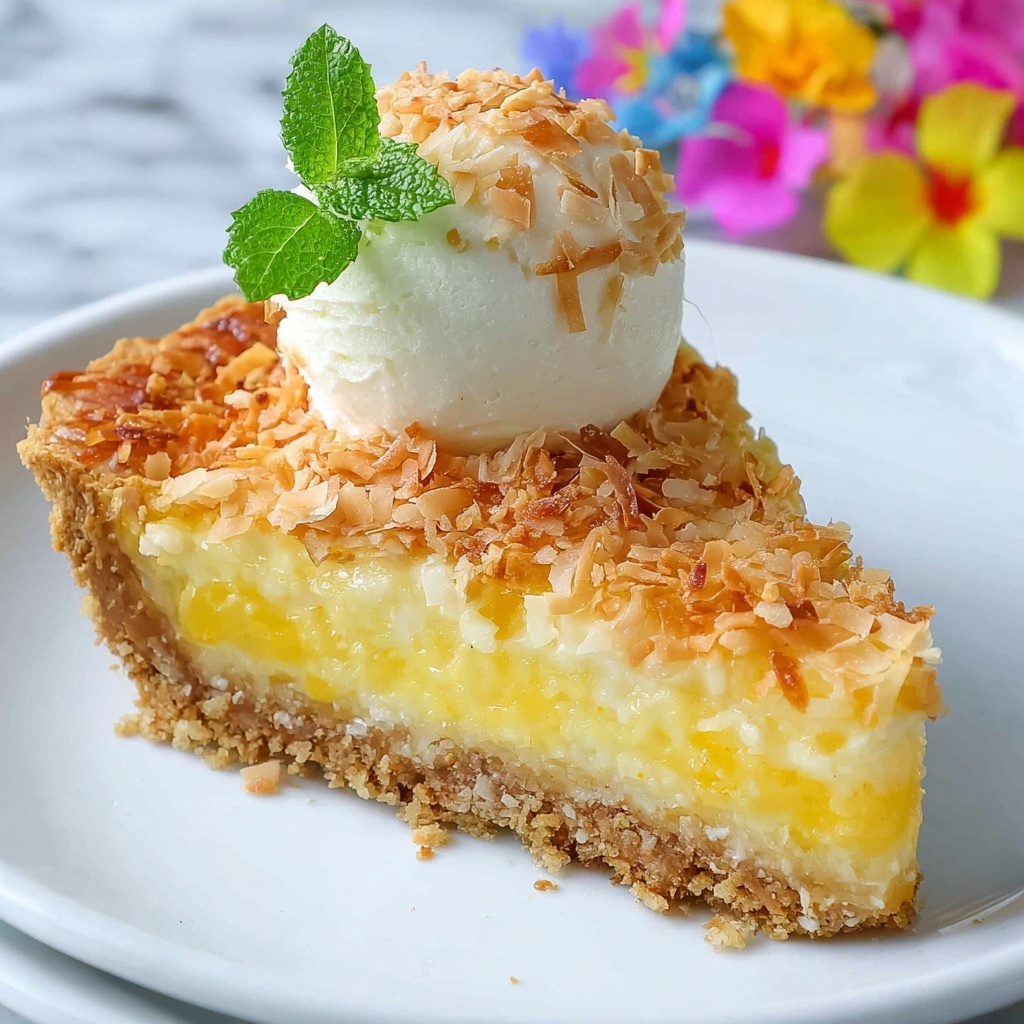 Coconut Custard Pie Recipe - Recipe Image