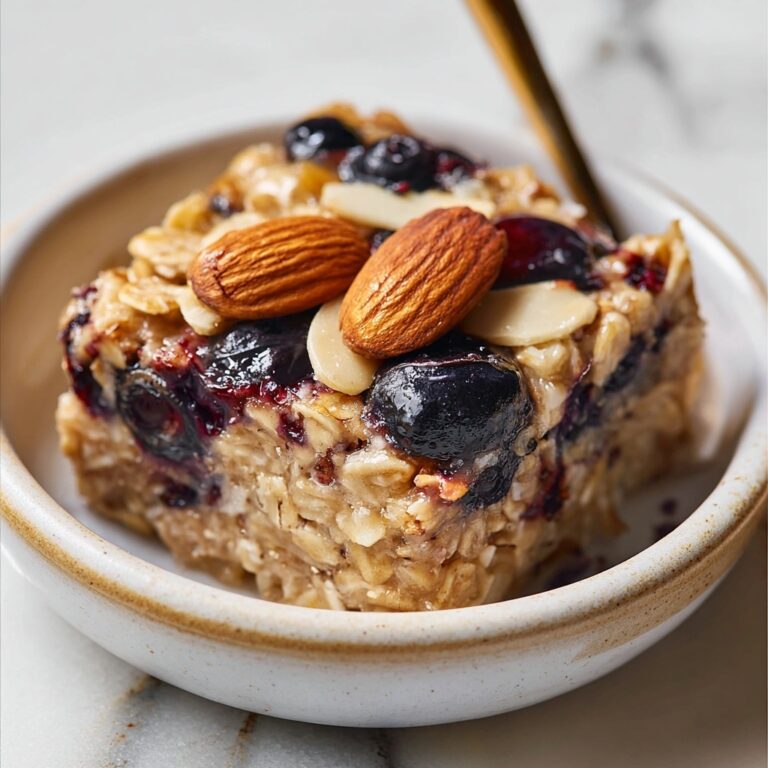 Baked Oats with Blueberries and Almonds Recipe