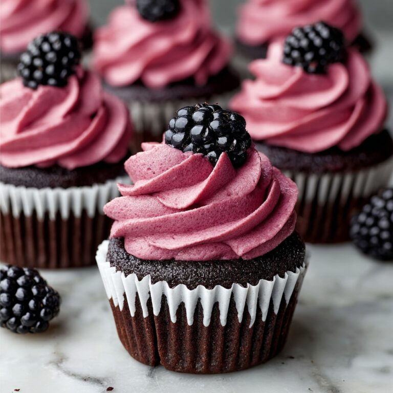 Chocolate Cupcakes with Blackberry Buttercream Recipe