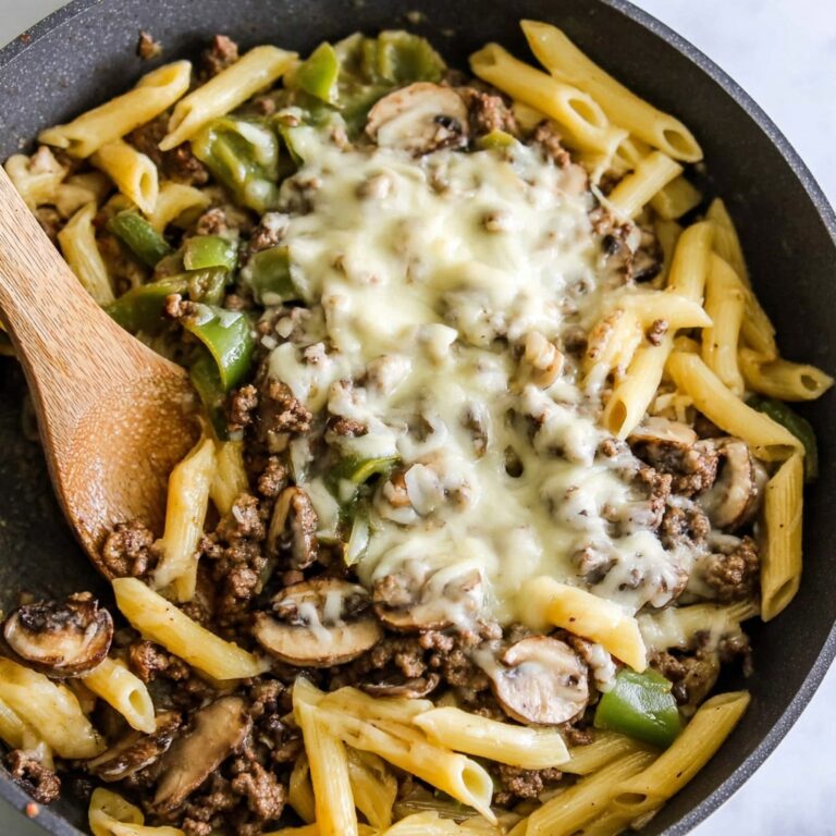 Philly Cheesesteak Pasta Recipe