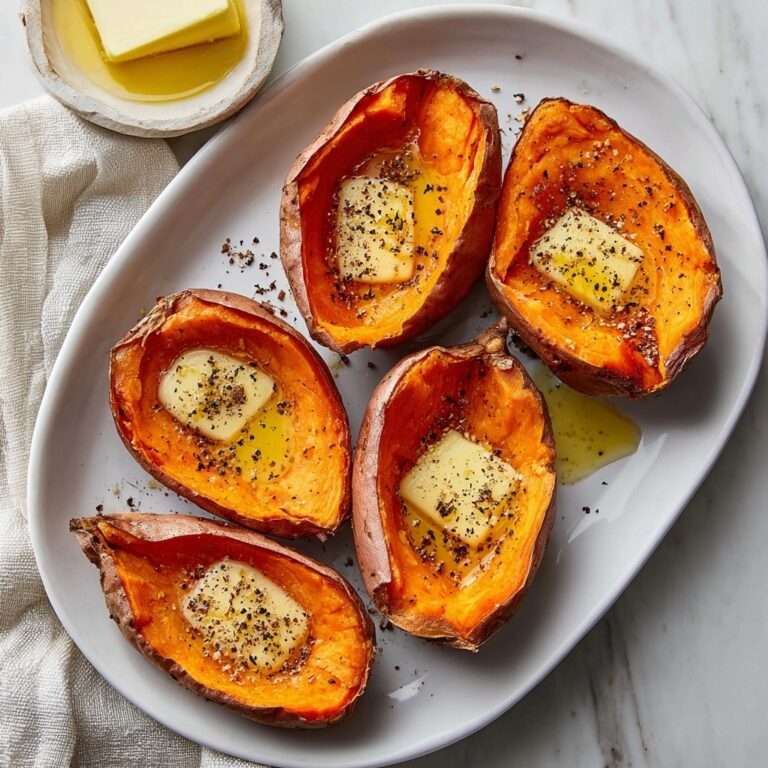 Roasted Sweet Potatoes with Garlic and Sea Salt Recipe
