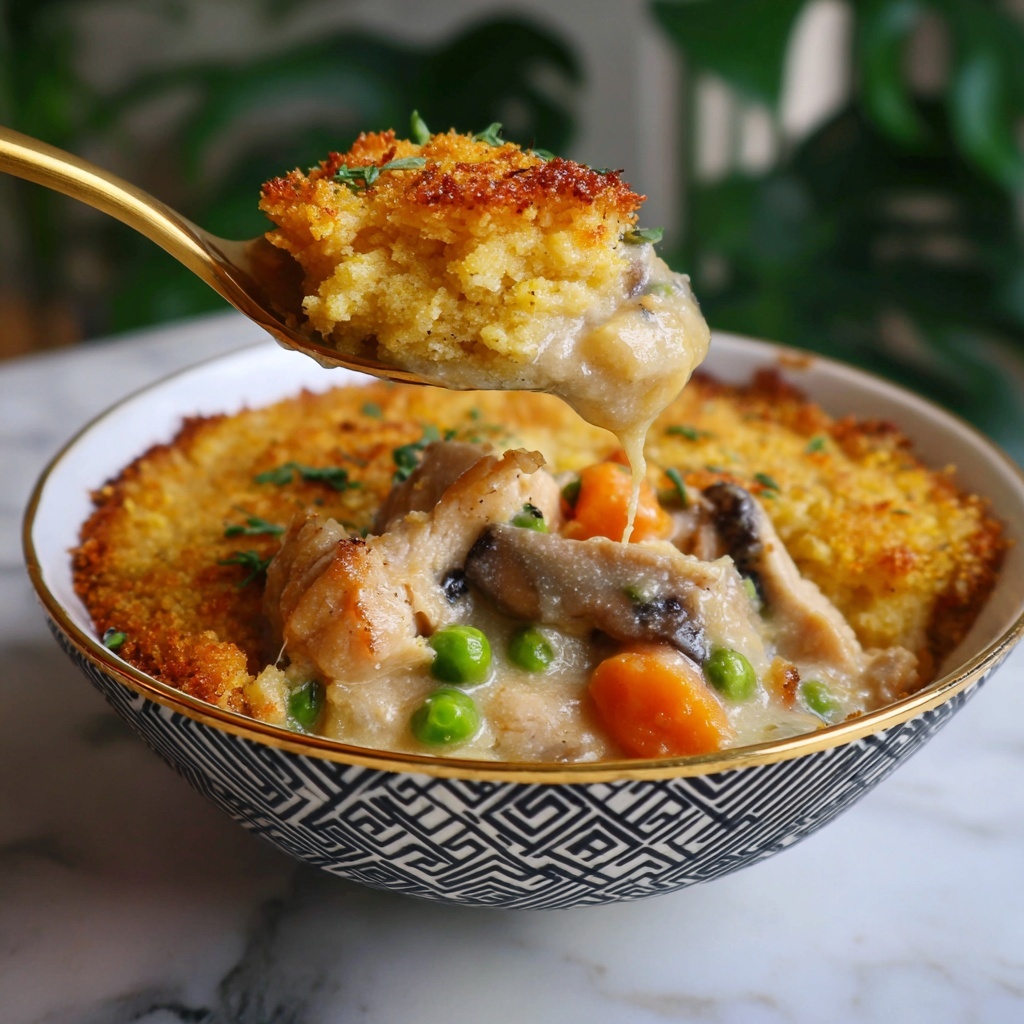 Sweet Potato Chicken Pot Pie Casserole Recipe - Recipe Image
