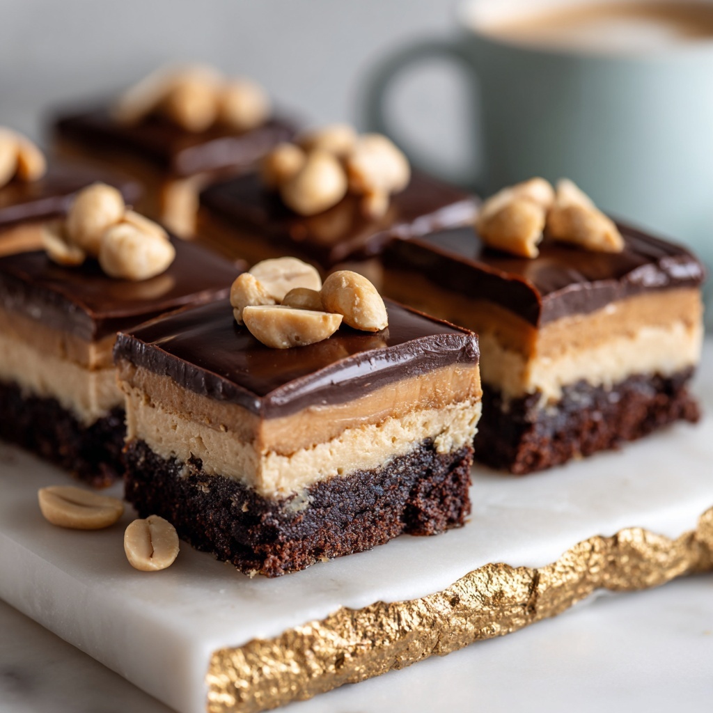 Chocolate Peanut Butter Cheesecake Bars Recipe - Recipe Image