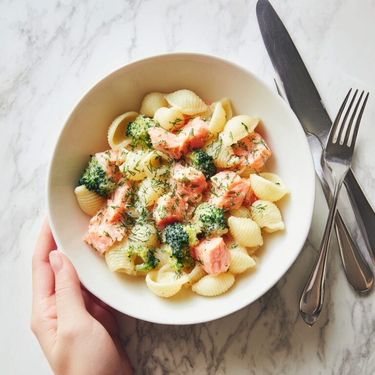 Salmon Pasta with Brussels Sprouts Recipe