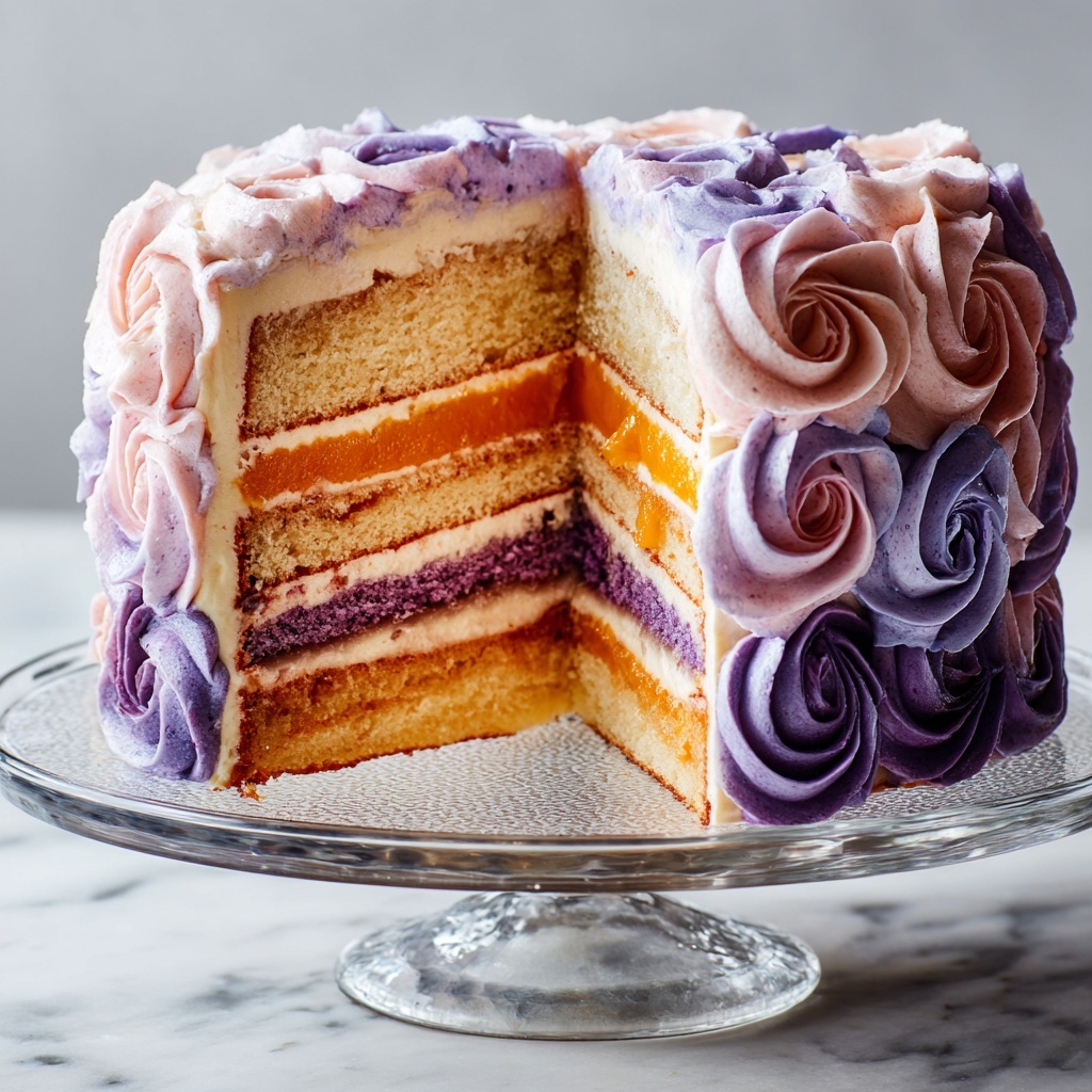 Purple Ombre Layer Cake Recipe - Recipe Image
