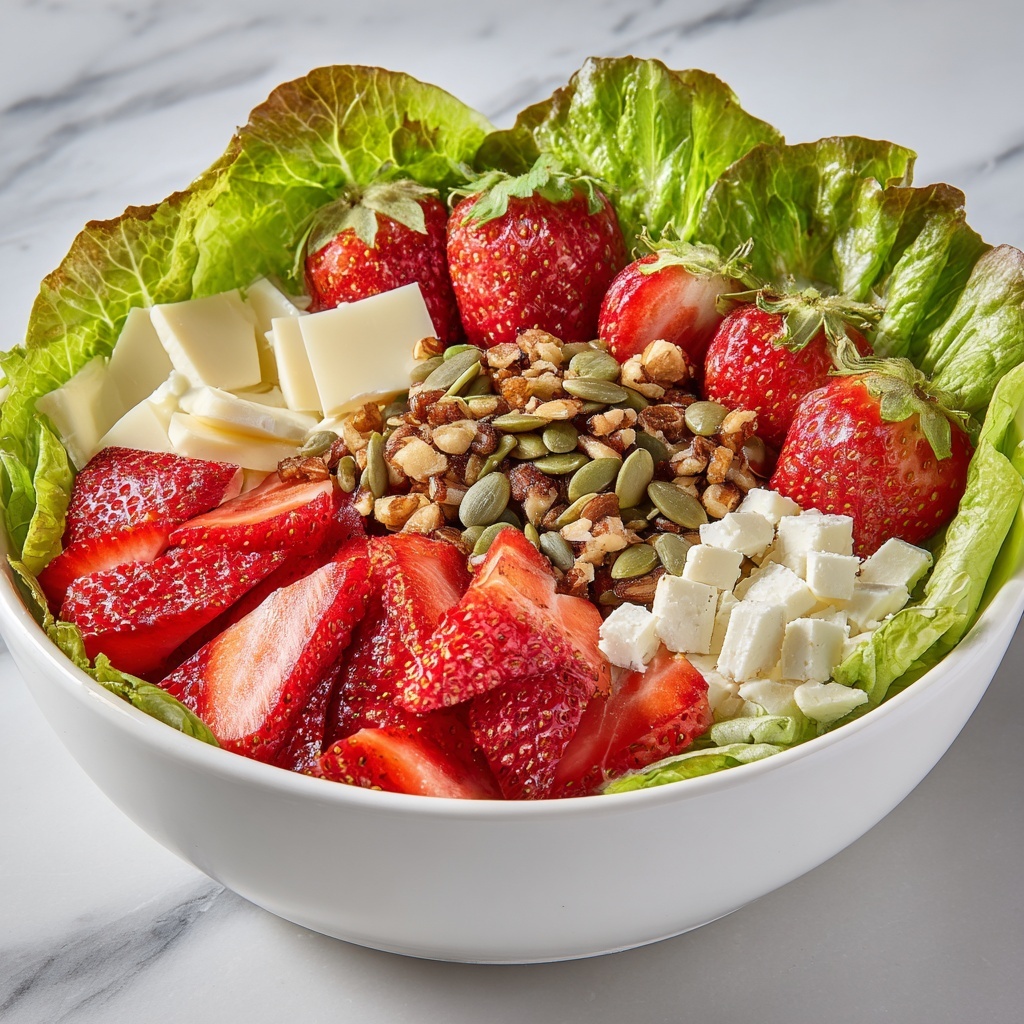 Strawberry Arugula Salad with Candied Almonds, Goat Cheese, and Champagne Vinaigrette Recipe - Recipe Image