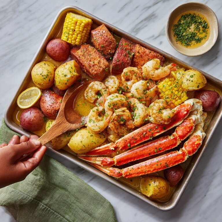 Cajun Seafood Boil with Garlic Butter Sauce Recipe