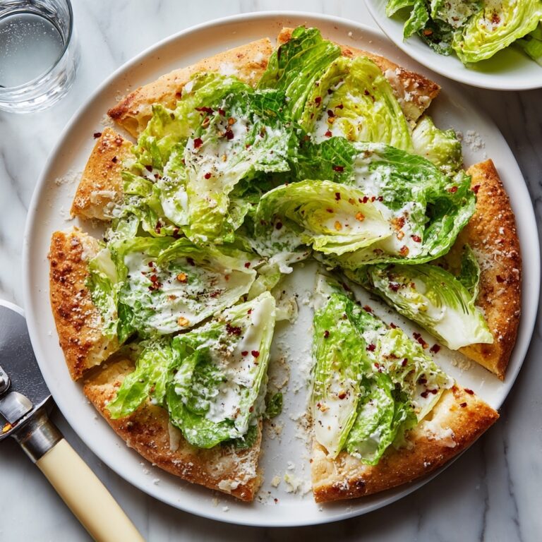 High-Protein Chicken Caesar Salad Pizza Recipe