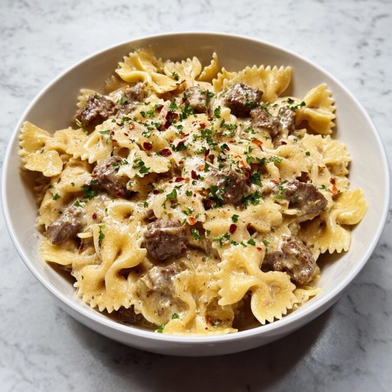 Creamy Beef and Bowtie Pasta Recipe