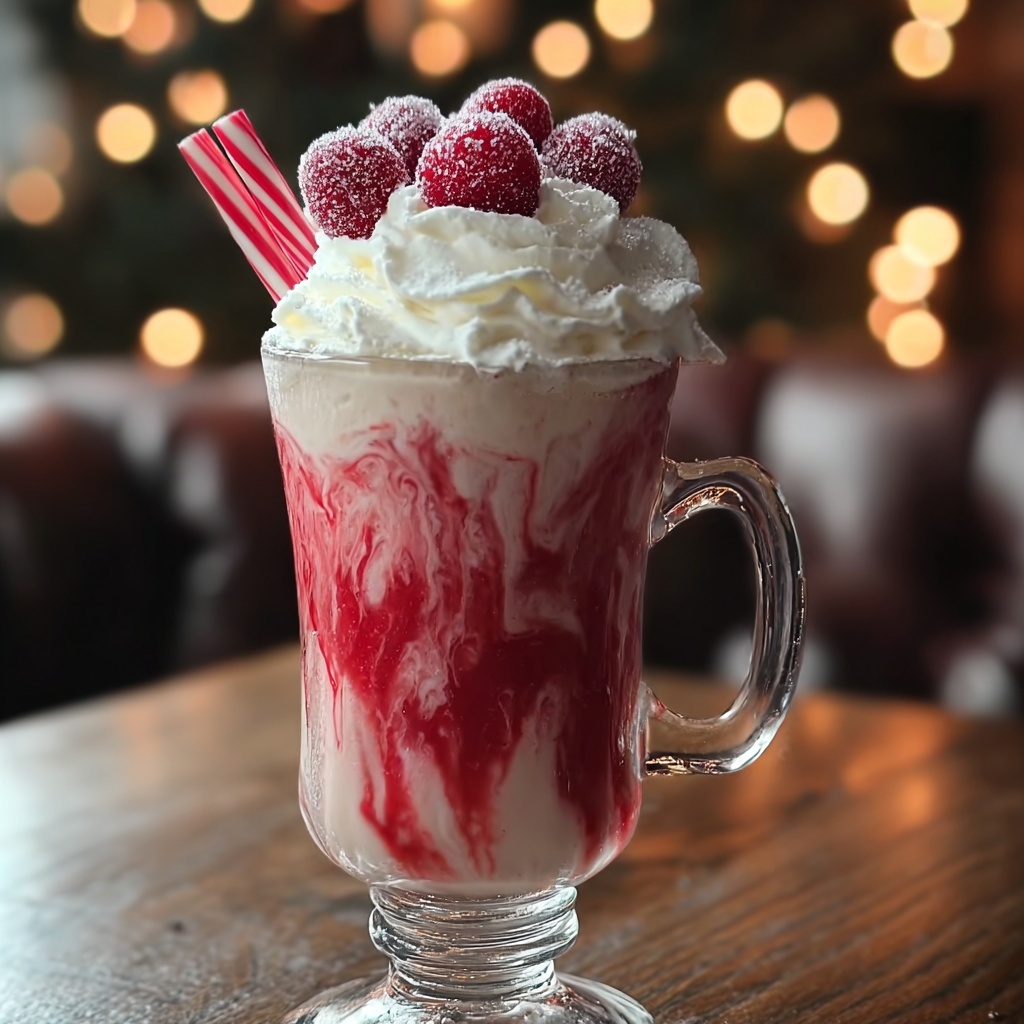 Candy Cane Christmas Punch Recipe - Recipe Image