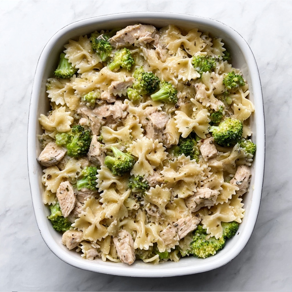 Creamy Pesto Chicken and Broccoli Pasta Bake Recipe - Recipe Image