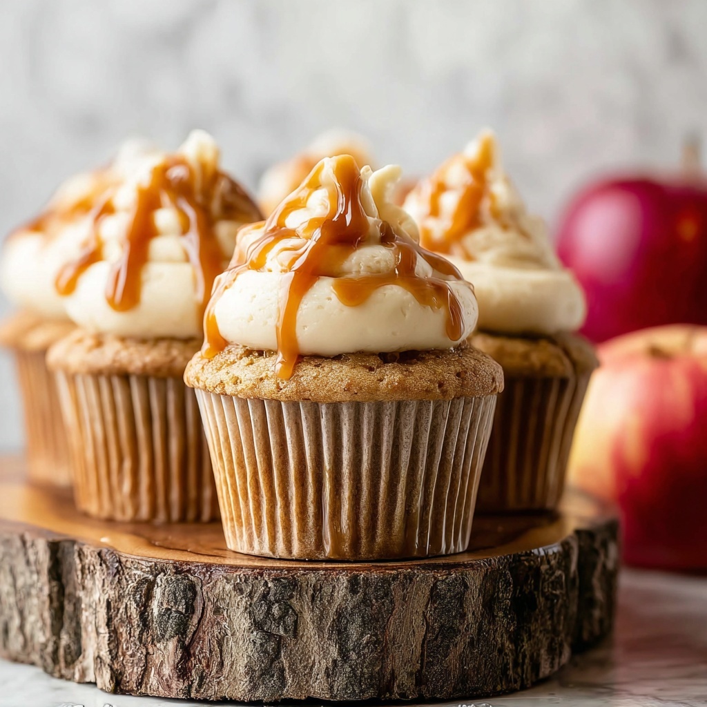 Apple Cupcakes with Salted Caramel Frosting Recipe - Recipe Image