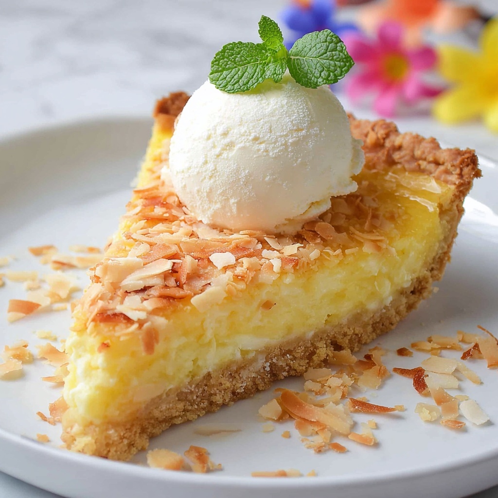 Coconut Custard Pie Recipe - Recipe Image