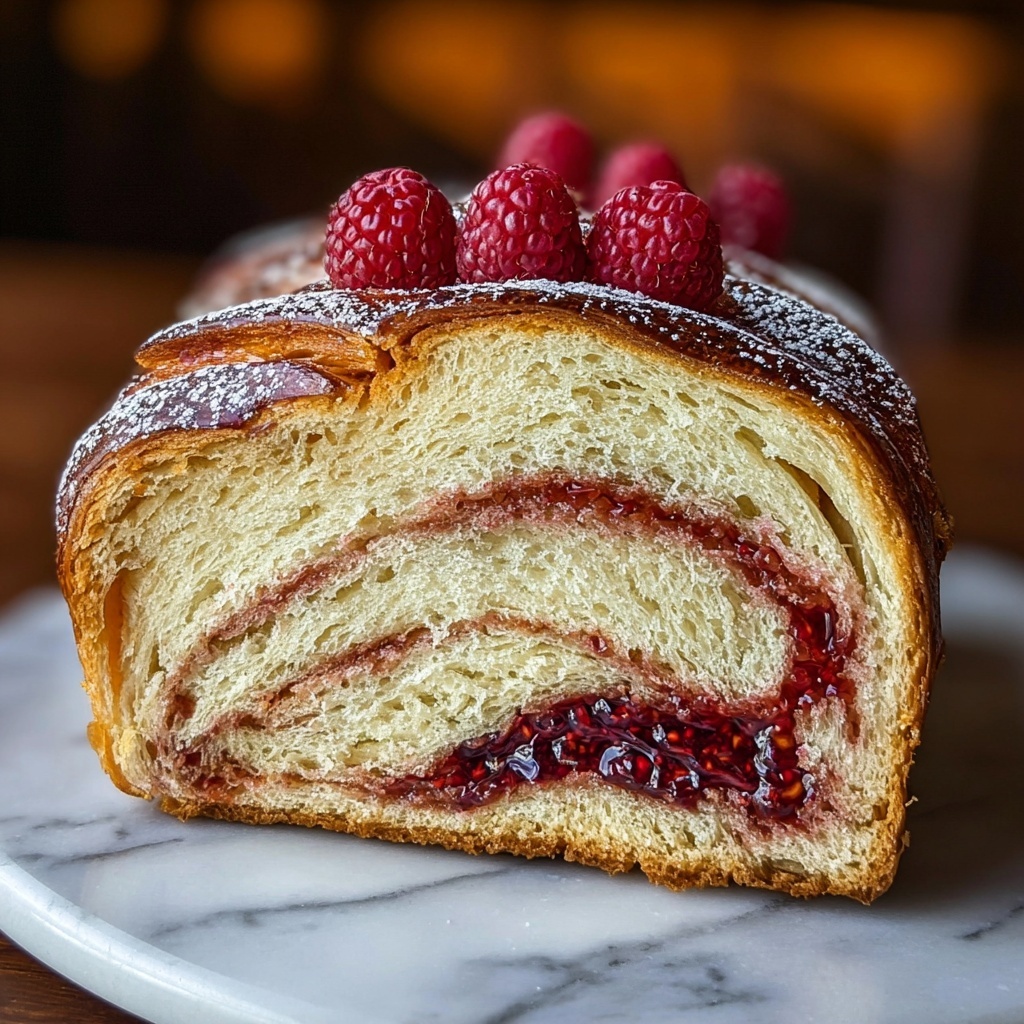 Raspberry Swirl Brioche Loaf Recipe - Recipe Image