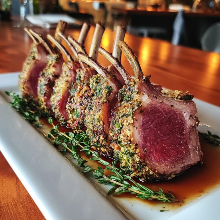 Herb-Crusted Rack of Lamb with Garlic and Rosemary Recipe