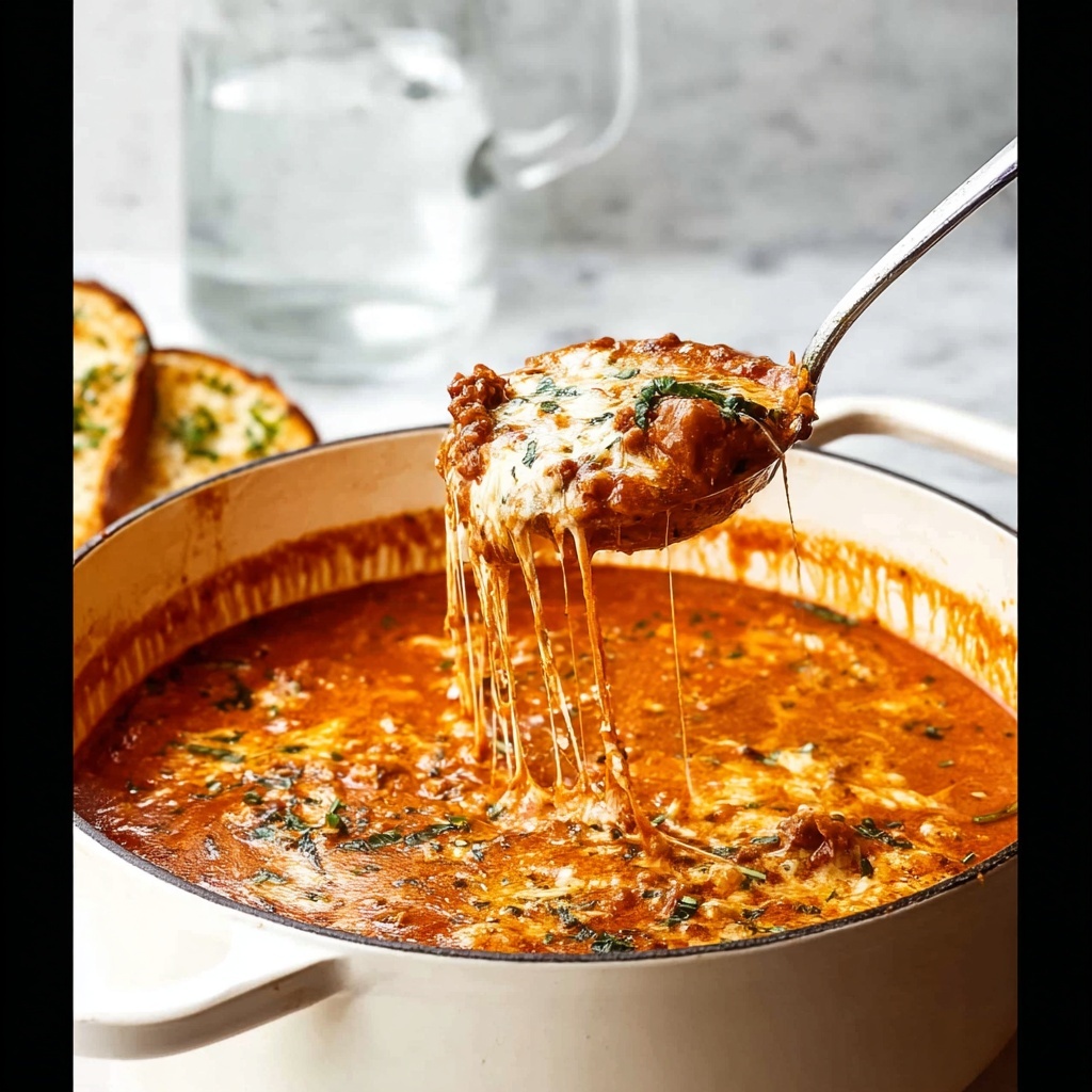 One Pot Lasagna Soup Recipe - Recipe Image