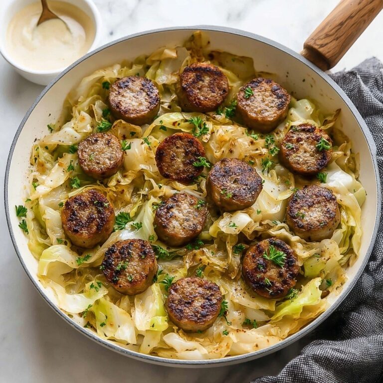 Kielbasa and Cabbage Skillet with Mustard Vinaigrette Recipe