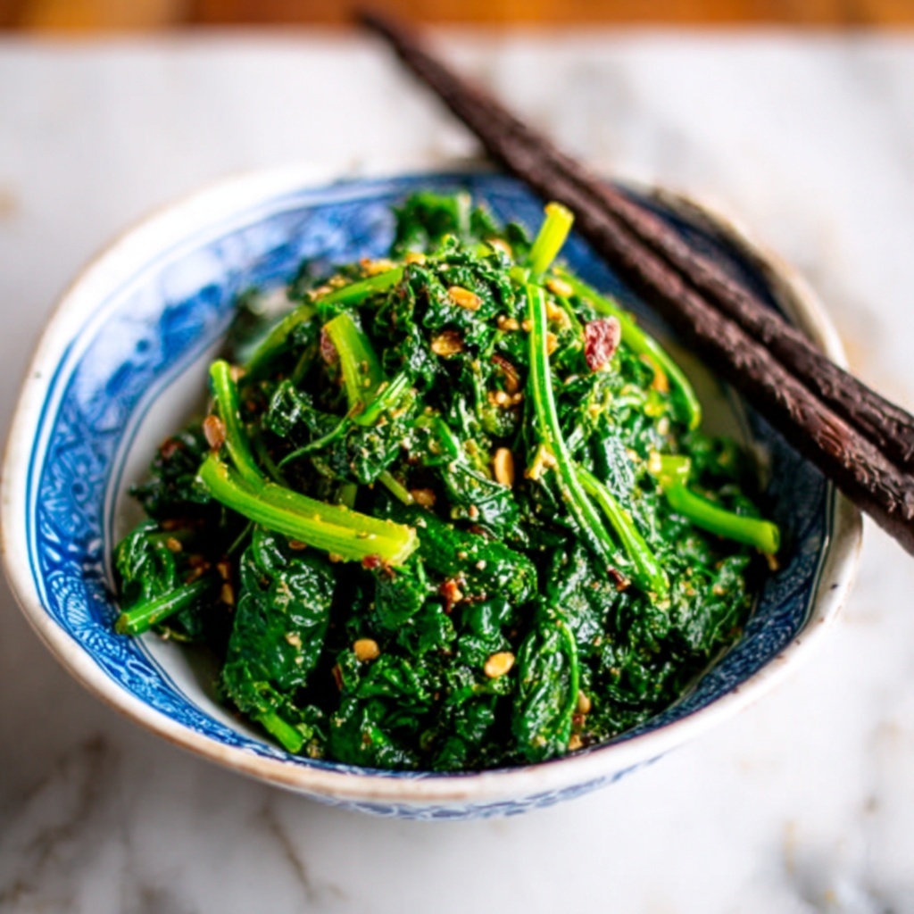 Japanese Spinach Salad with Sesame Dressing Recipe - Recipe Image