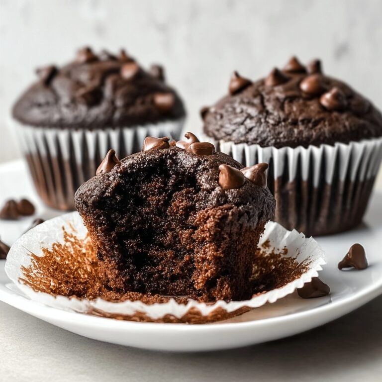 Healthy Double Chocolate Zucchini Muffins Recipe