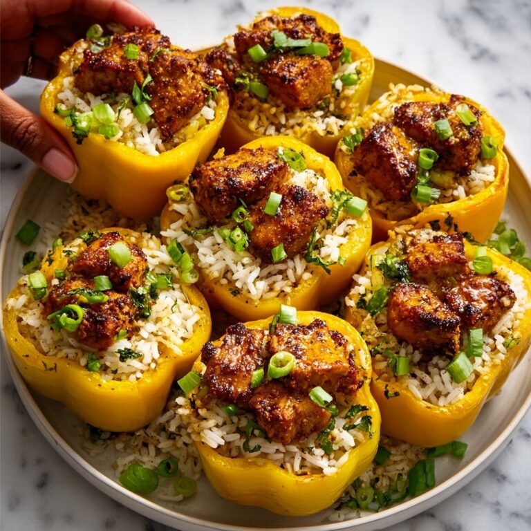 Teriyaki Pineapple Chicken Rice Stuffed Peppers Recipe