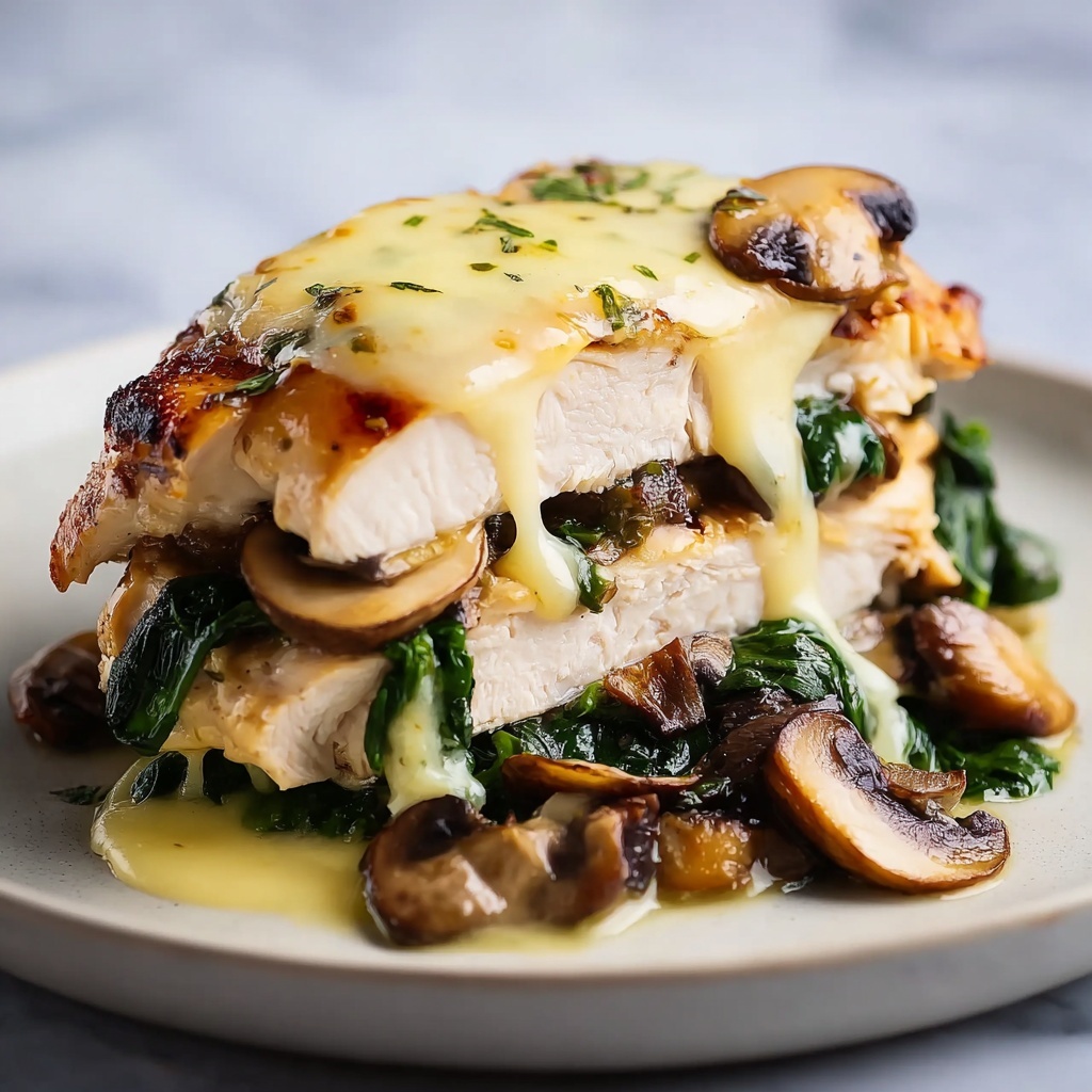 Mushroom and Spinach Stuffed Chicken Breast Recipe - Recipe Image