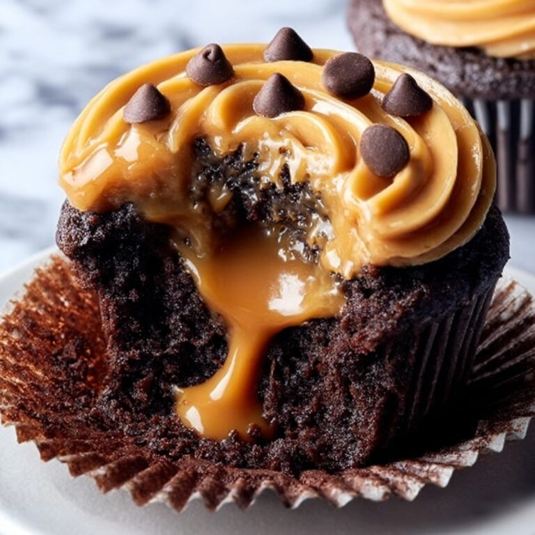 Gooey Peanut Butter Lava Cupcakes Recipe