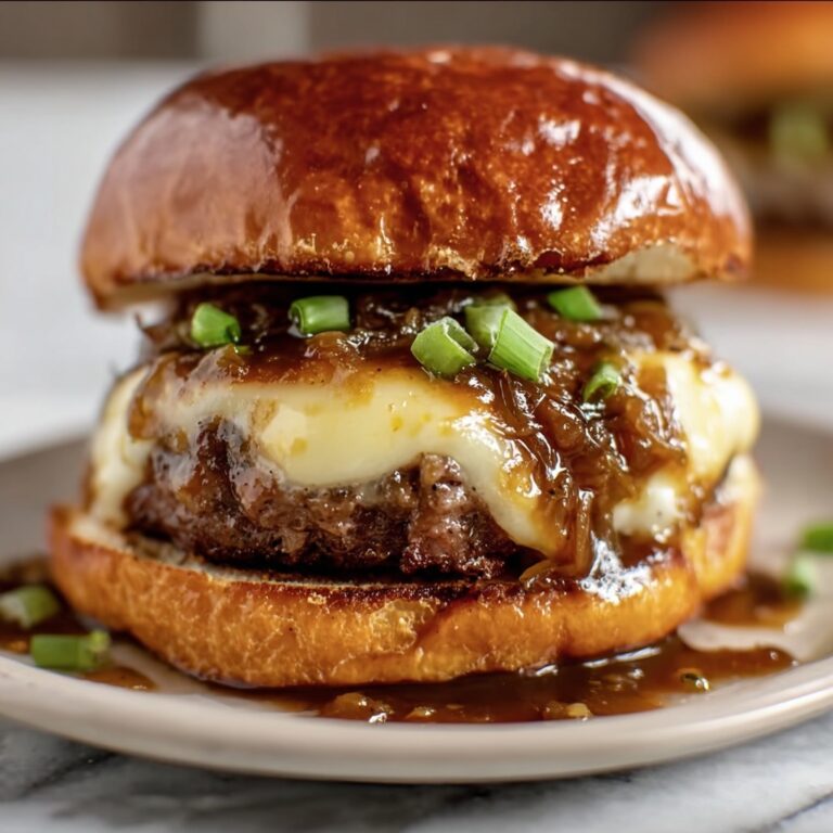 Gourmet French Onion Soup Burgers Recipe