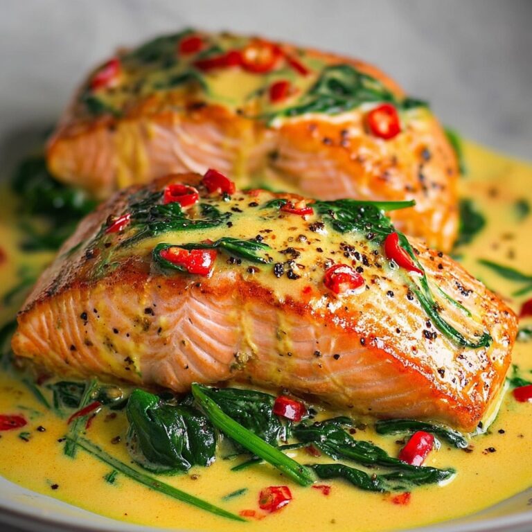 Creamy Roasted Red Pepper Salmon Recipe