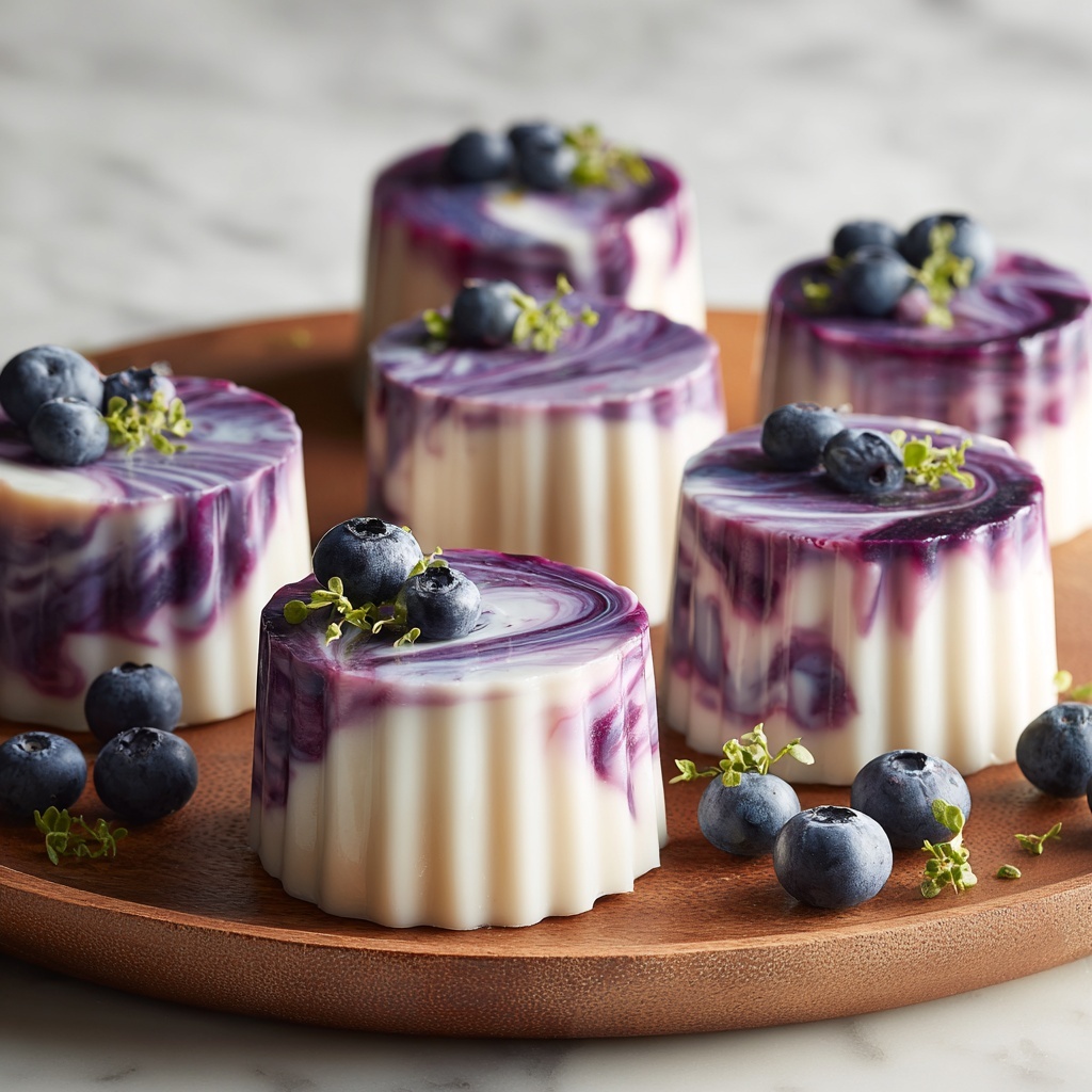 Blueberry Swirl Greek Yogurt Bites Recipe - Recipe Image