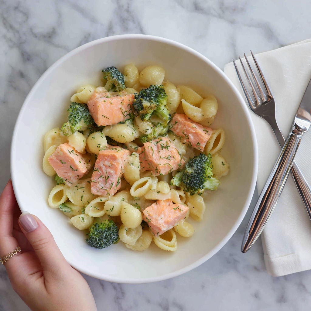 Salmon Pasta with Brussels Sprouts Recipe - Recipe Image