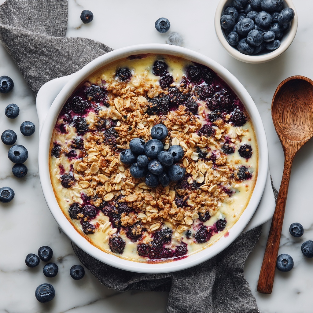 Blueberry Baked Oatmeal Recipe - Recipe Image