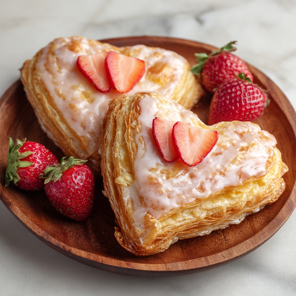 Strawberry Cream Cheese Heart Danishes Recipe - Recipe Image