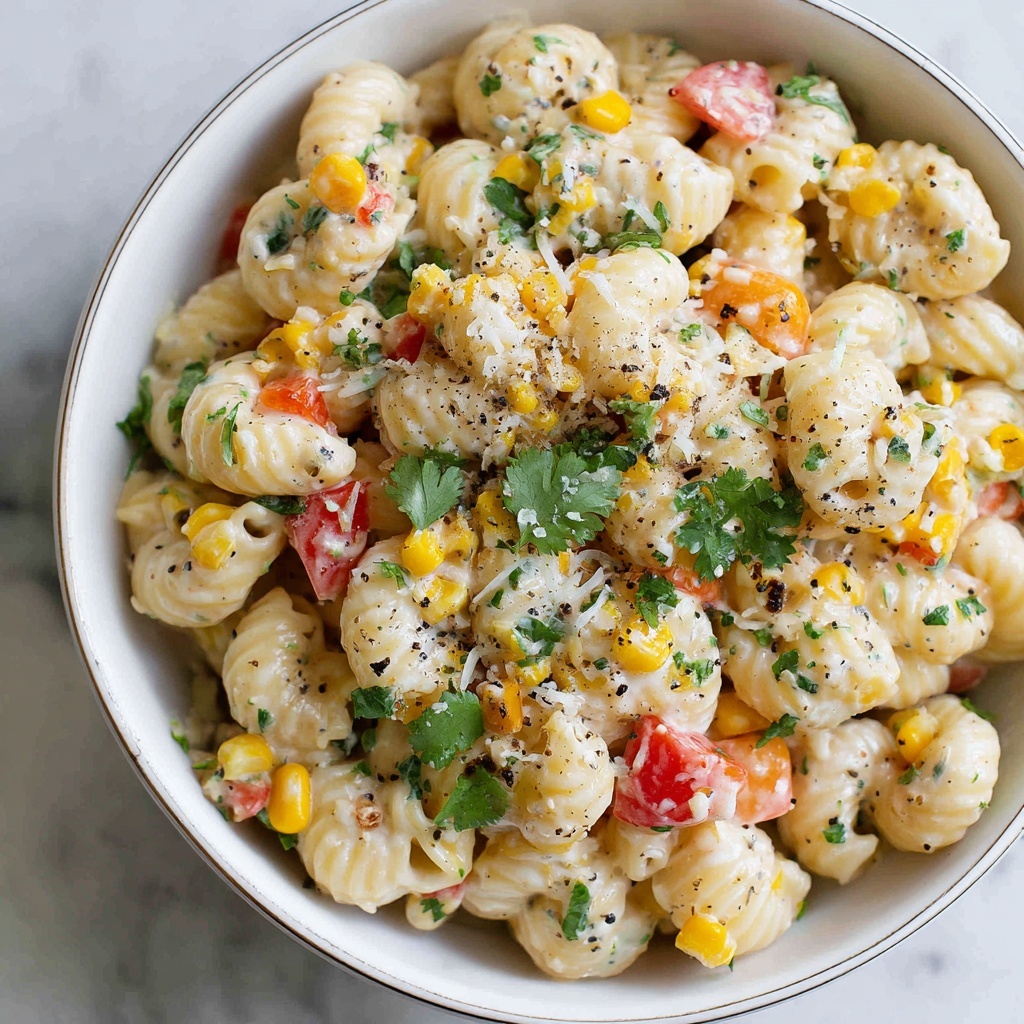 Elote Pasta Salad: A Vibrant Twist on a Classic Street Food Favorite Recipe - Recipe Image