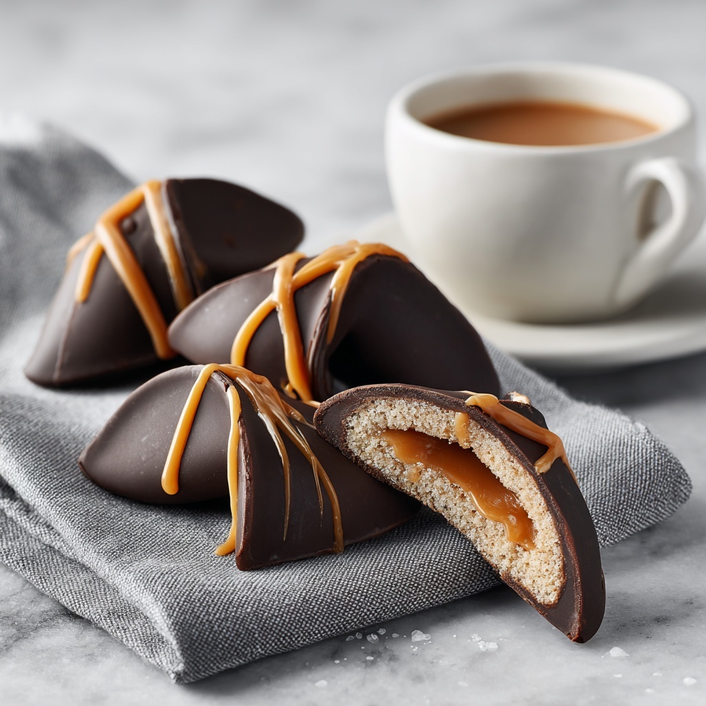Chocolate Peanut Butter Covered Fortune Cookies Recipe - Recipe Image