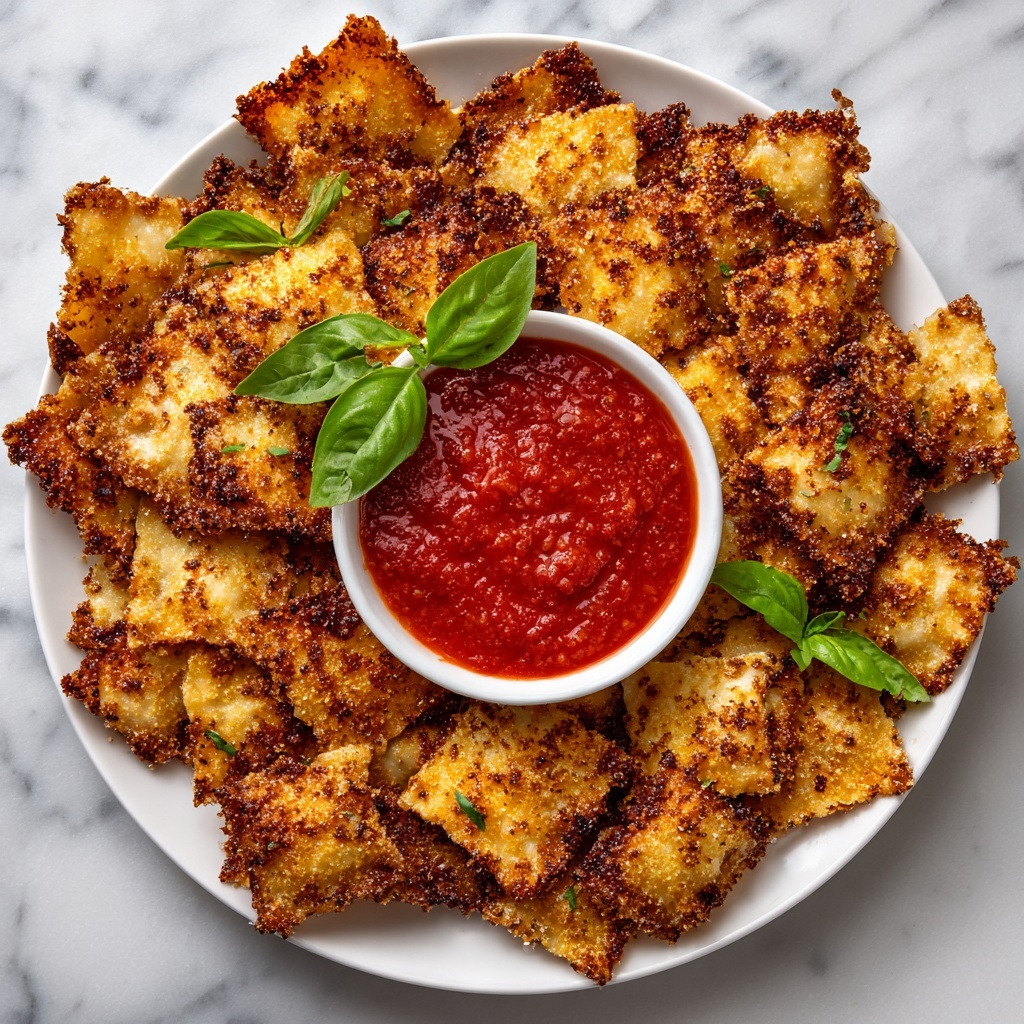 Fried Ravioli with Marinara Dipping Sauce Recipe - Recipe Image