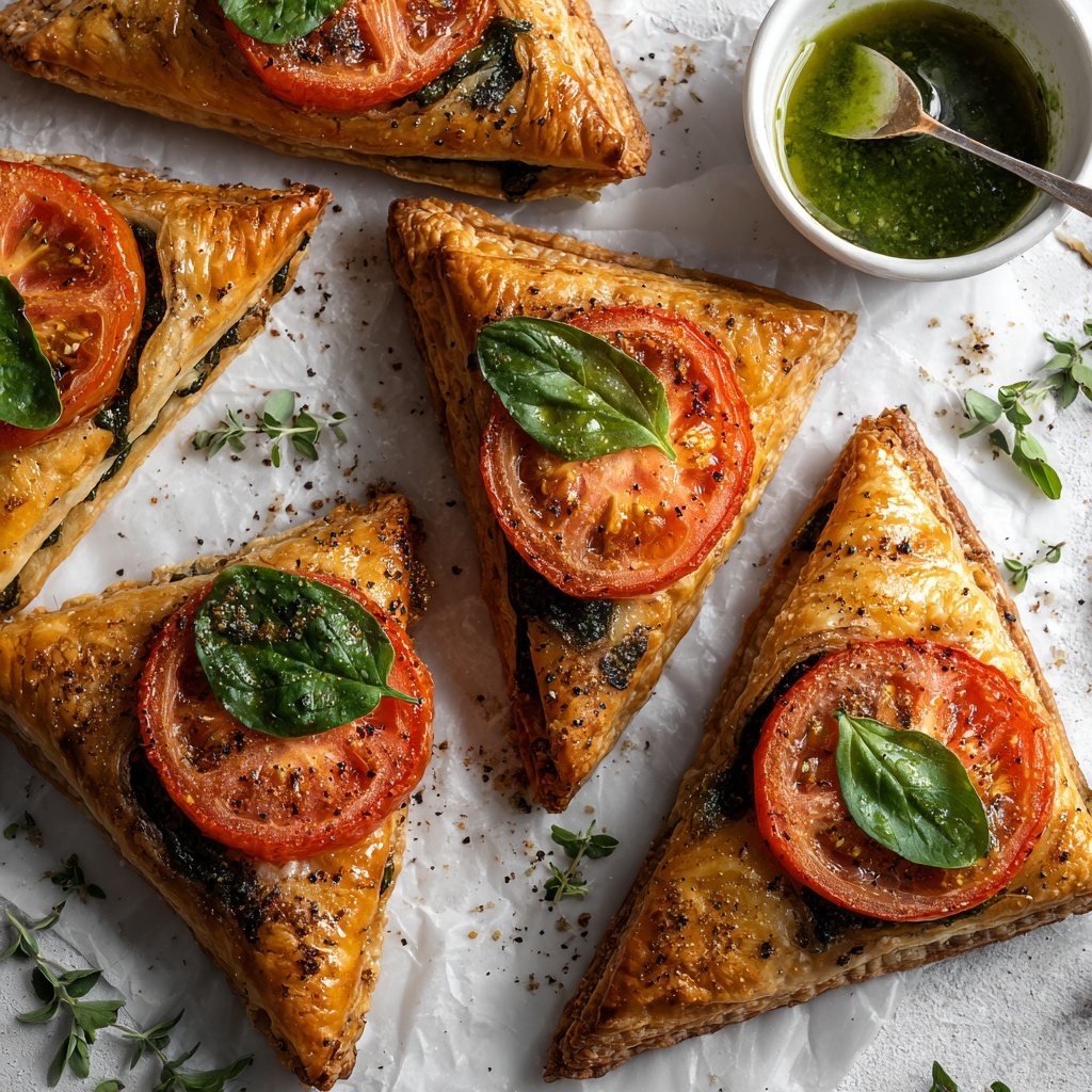Caprese Puff Pastry Bundles Recipe - Recipe Image