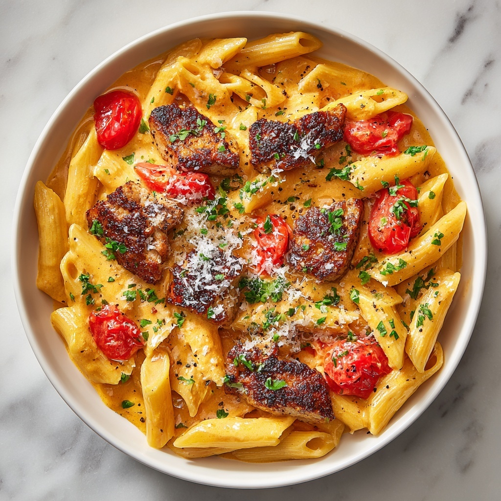 One Pot Taco Chicken Alfredo Pasta Recipe - Recipe Image