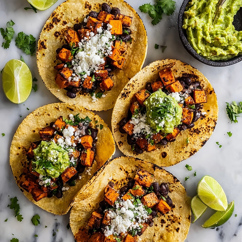 Crispy Chipotle Sweet Potato Tacos with Lime Crema Recipe - Recipe Image