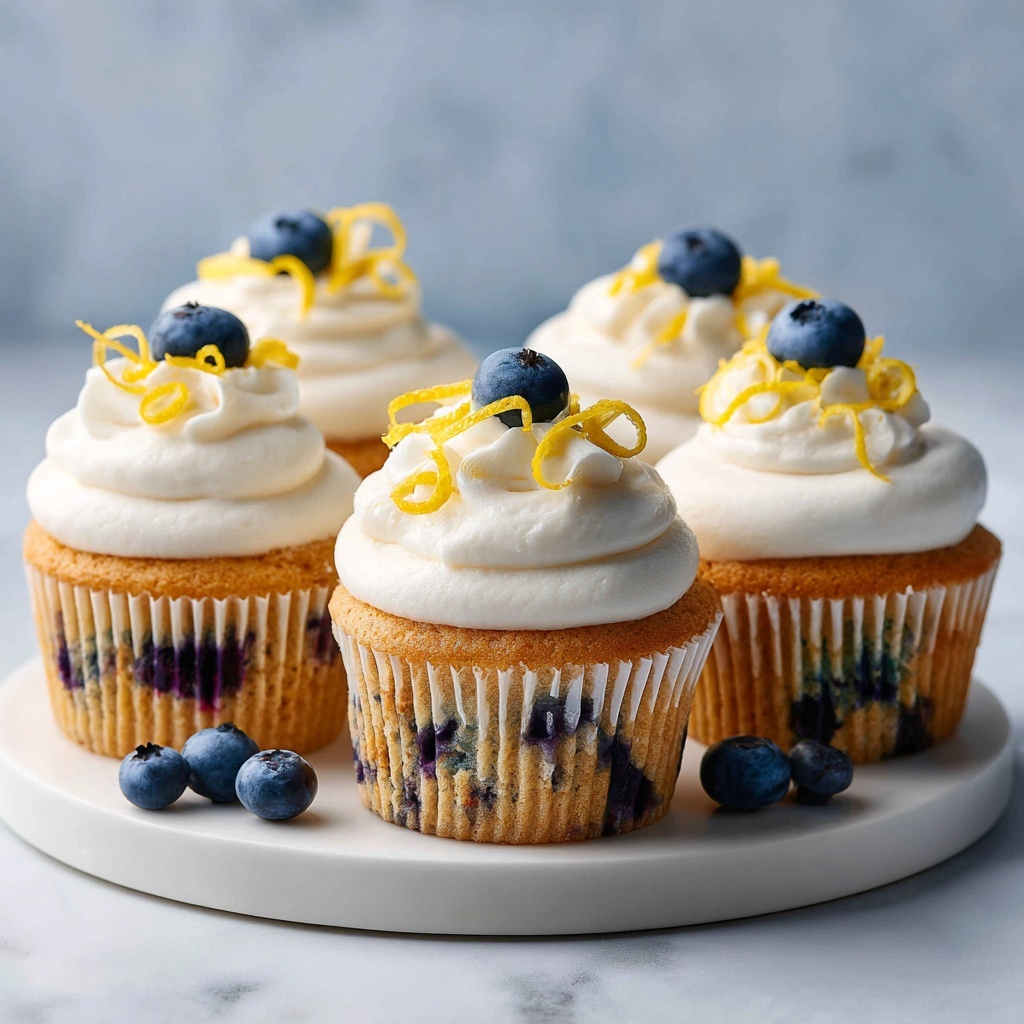 Lemon Blueberry Cupcakes Recipe - Recipe Image
