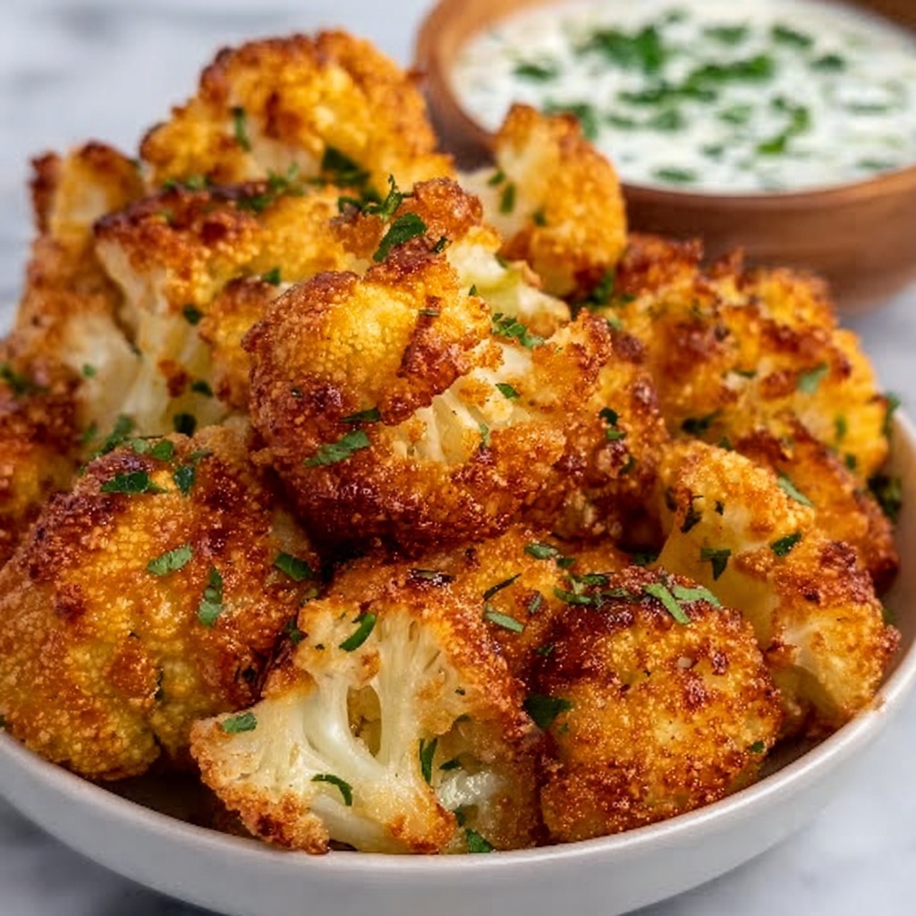 Golden Crispy Cauliflower Bites Recipe - Recipe Image