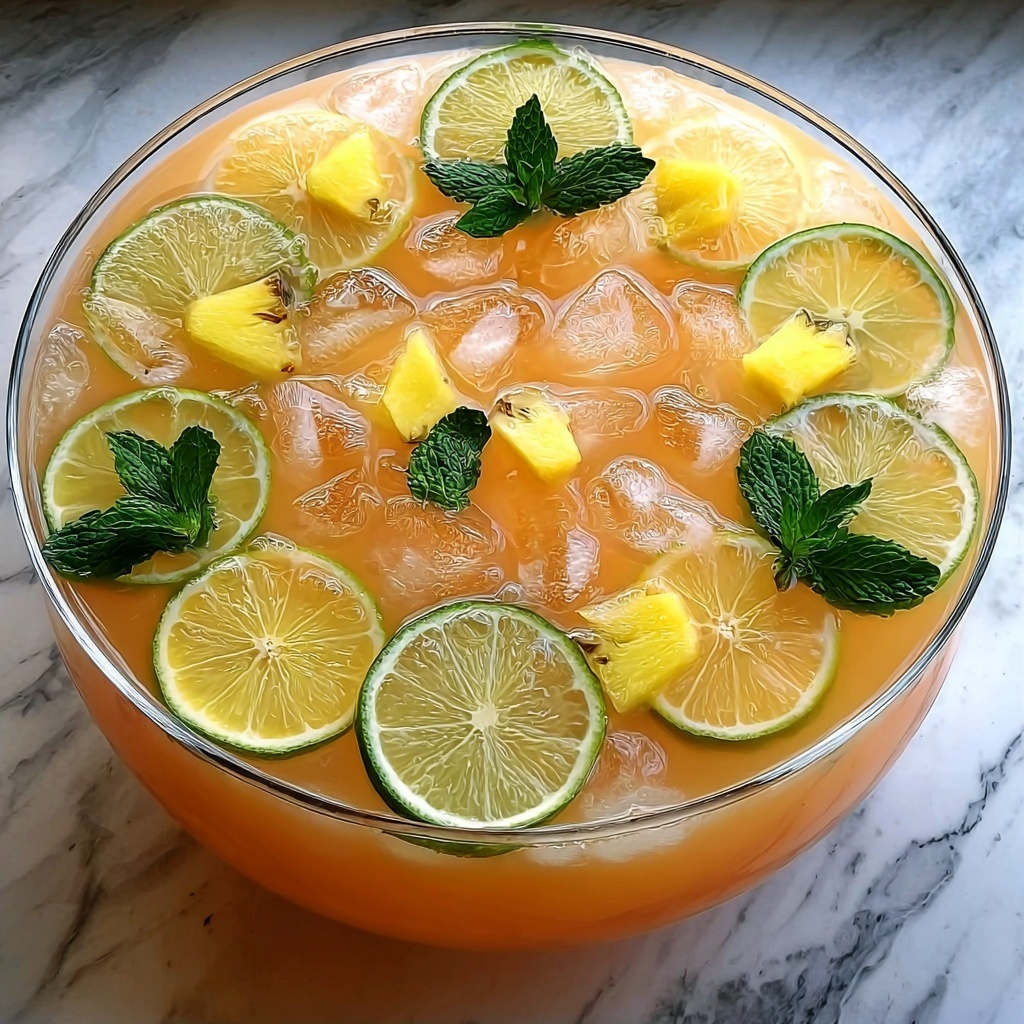 Tropical Pineapple Lemonade Punch Recipe - Recipe Image